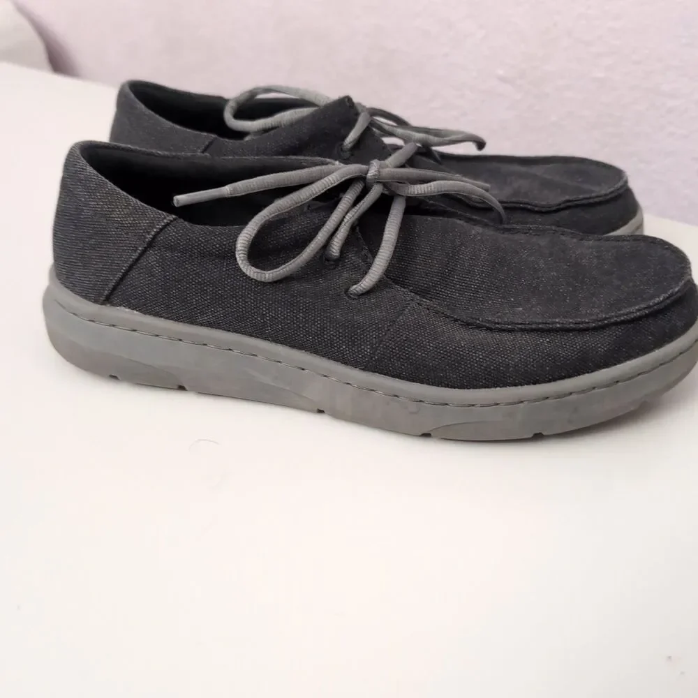Ariat Men's Size 8 D Hilo Charcoal Casual Shoes - Lace Up Moc Toe - Ariat Shoe